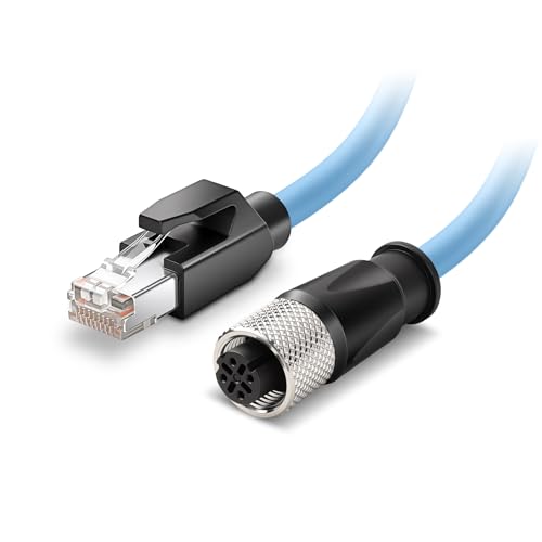 Cable Industrial Ethernet M12 4 Pin a RJ45 Cat6 50 cm miniatura 1
