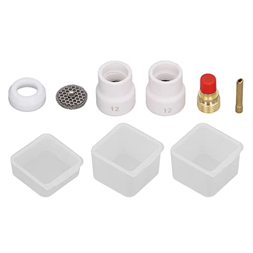 Respicefinem 6PCS Copper PTFE Standard Size TIG Welding Torch Adapter Kit For Replacement Suitable For WP 9 20 25 Argon Arc Welding Torch