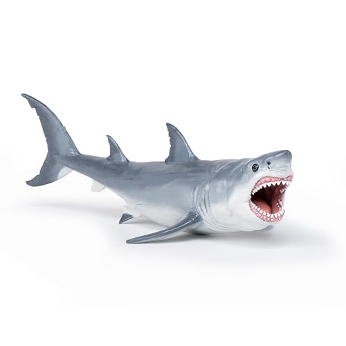 Papo - MEGALODÓN - Figurita Realista - Colección Dinosaurios - Pintado a Mano - Juguete Educativo - Depredador Marino prehistórico, Detalles fieles - Idea de Regalo para niños de 3 años.