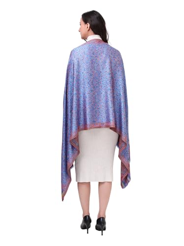 Image of EH Pashmina Stole, Reversible Jamawar weave in beautiful paisley & floral, very soft MODAL fabric, all season Stole, Scarf, Wrap.