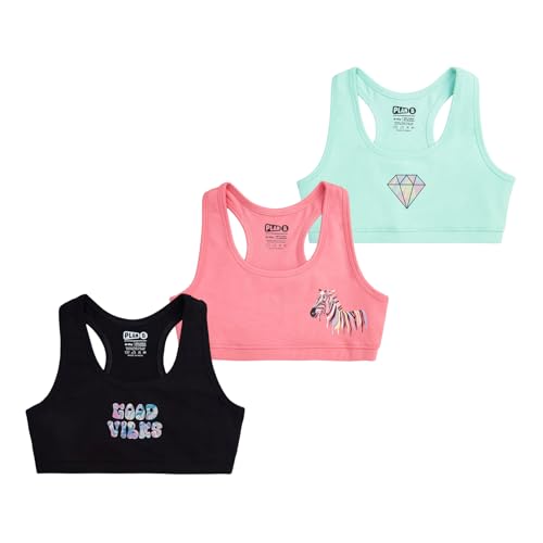 Image of YouGotPlanB Cotton Sports Bra | Ages 8-16 Years | Racerback Style | Non-Padded, Double-Layered for Coverage