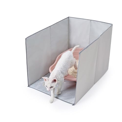 Protector de bandeja de gato para casa pequeña con bordes altos resistentes 2