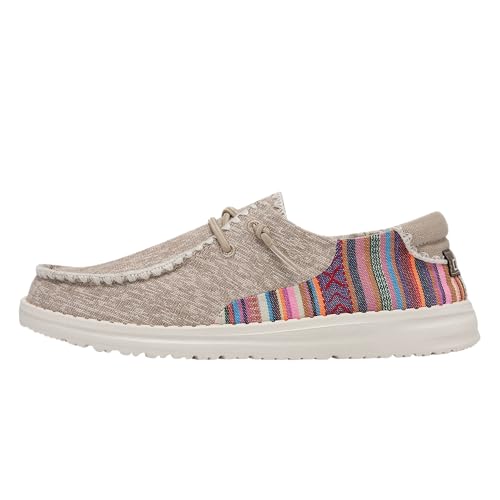Image of HEYDUDE Women's Wendy Chambray | Women's Shoes | Women's Lace Up Loafers | Comfortable & Light-Weight
