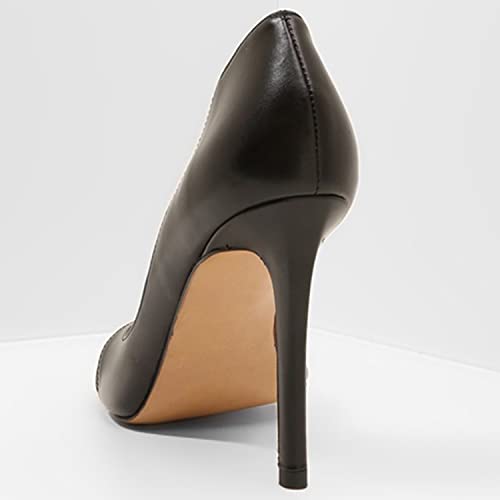 LEHOOR Women Peep Toe Stiletto High Heels Cross Strap D’Orsay Sandal Heels Slip On Retro 3.5 Inch Stiletto Heel Pumps Open Toe Side Cut Sandals Matte Sexy Office Wedding Chic 4-13 M US4