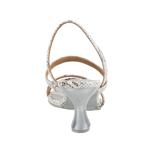 Image of Metro Women Synthetic Leather Kitten Heel Fashion Sandal