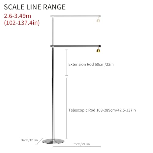 Image of Vertical Jump Tester, Floor Standing Vertical Jump Measurement Tool, Vertical Jump Measure Device Equipped with a Tape, Adjustable Height Vertical Trainer for Jump Training