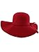 Burgundy Wide Brimmed Wool Floppy Hat Red