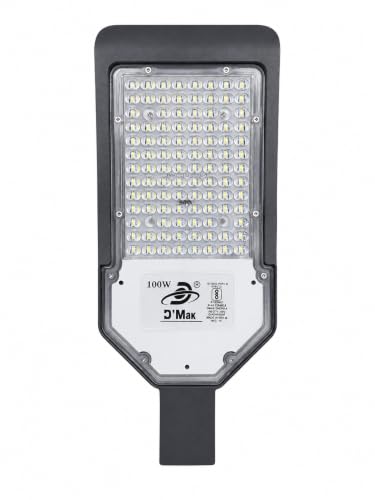 Image of D'Mak 100W LED Street Light, IP65 Waterproof Outdoor Focus Lens Light, Aluminium Body, Cool White High Brightness LED Street Lamp for Road, Security Lighting (Pack of 1)