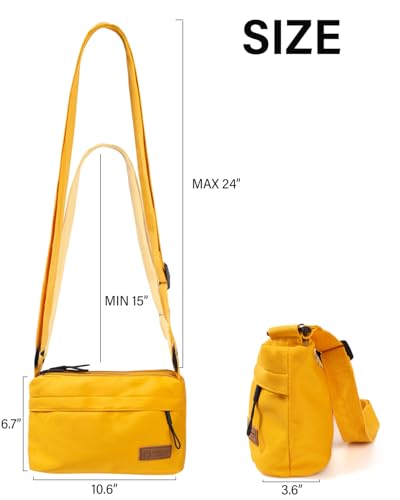 Crossbody Sling Bag Canvas Purse Small Shoulder Handbag 5 Pocket Casual Travel Messenger Hobo Bag Phone Satchel Backpack4