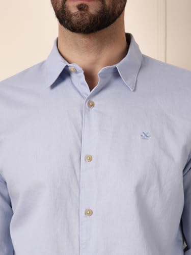 Image of WROGN Men's Linen Blend Shirt | Solid Styles | Slim Fit