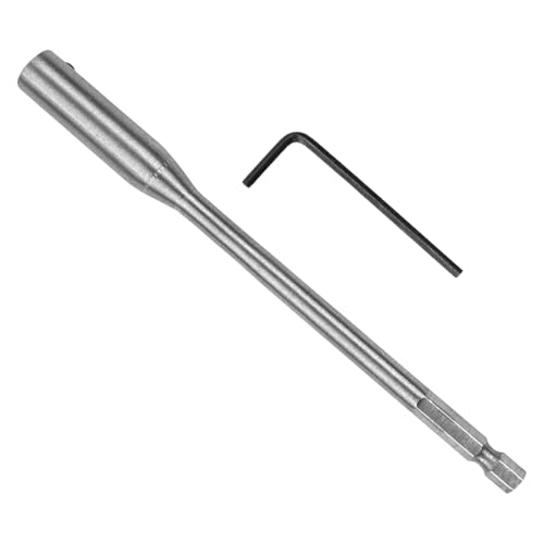 Sarini Juego de extensión de broca de 6 pulgadas – Extensión de broca de espada, extensión larga para brocas con llave hexagonal, extensión de broca de acero al carbono para carpintería
