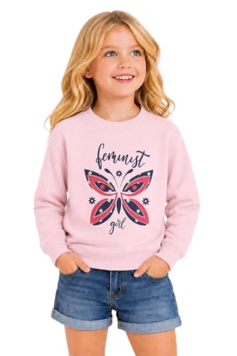 Image of DYCA By Bodycare Girls Full Sleeve Sweatshirt | Round Neck Comfortable Regular Fit | Casual Sweatshirt for Kids Everyday Wear