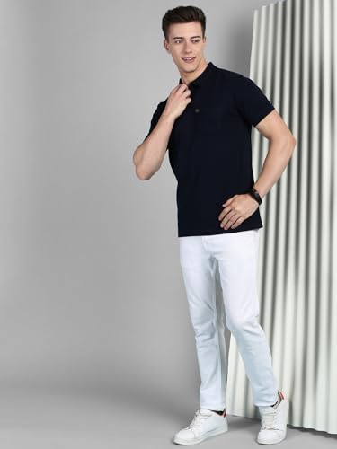 Image of Lux Cozi Men's Regular Fit Polo Neck Half Sleeve Solid Casual T-Shirt with Chest Pocket COZI 2122 APRCAT NB 3XL 2PC