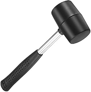Rubber Mallet 500g Black Heavy Duty Rubber Mallet Hammer for DIY, Handmade