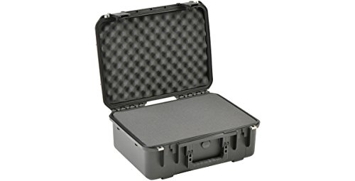 SKB Cases 3i-1813-7B-C iSeries 1813-7 Case with Cubed Foam, Molded-in Hinge for Added Protection, Trigger Latch System, Snap-down Rubber Over-molded Cushion Grip Handle, Waterproof