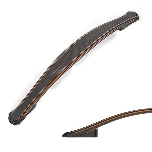 Image of Asidrama 10 Pack 5 Inch(128mm) Oil Rubbed Bronze Kitchen Cabinet Handles Cabinet Pulls Kitchen Cabinet Hardware for Cupboard Drawer Pulls