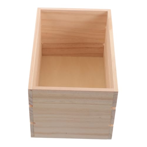 VICASKY Storage Box for Books Home Decor Multi Purpose Decorative Organizer for Living Room Bedroom Room Natural Wooden Design