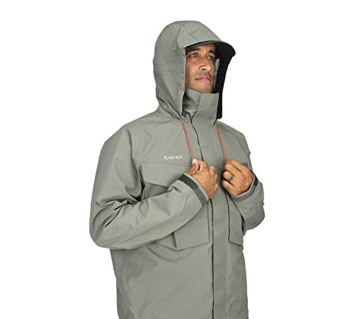 Simms Mens Freestone Wading Jacket, Waterproof Fishing Coat, Striker Grey, X-Large