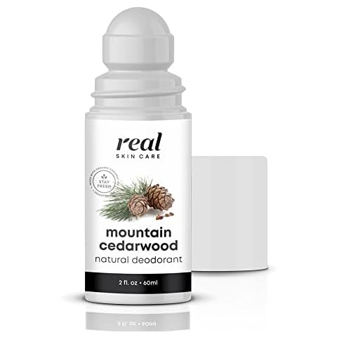 Real Skin Care Organic Deodorant with Coconut Oil | Handmade In the USA | Mountain Cedarwood | All Natural Deodorant for Women and Men | Vegan Aluminum Free Deodorant Infused with Essential Oils Cover