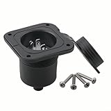 125V 15A Power Inlet Receptacle for NEMA 5-15P Flanged Inlet for RV, Marine, and Outdoor Use, Weatherproof AC Socket with IP65 Rating,