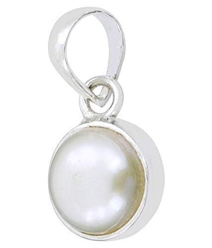 ridhugems 12.25 Ratti 11.55 Carat South Sea Pearl Silver Plated Pendant Locket Moti Stone Natural Certified Gemstone for Men and Women (White-picture-44
