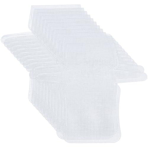 FREEBLOSS 12 peças de folhas de lona de tela de plástico bordado em branco kit de artesanato de lona de plástico para sacos de crochê, malha de lona de ponto de agulha para fazer bolsas, artesanato,