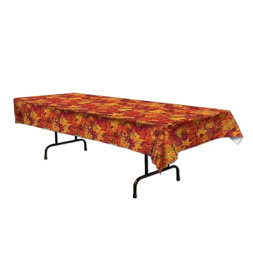 Image of Beistle, 2 Piece Fall Leaf Tablecovers, 54'' x 108''