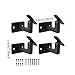 Etyldya 4x Swivel Hand Rail Brackets Stair Brackets Adjustable DIY Stair Handrail Fittings for Indoor Stairs Black Railing Bracket