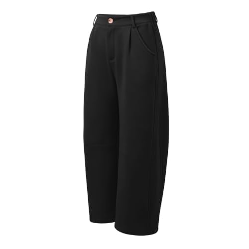 Elneeya Womens Barrel Sweatpants Baggy Elastic Waist Casual Work Pants - image 4