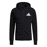 Reißverschluss und Kapuze adidas M MT FZ Hd Sweatshirt für Herren, Herren, Sweatshirt, GM2080, schwarz/weiß, L