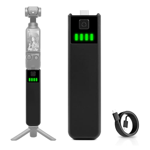 CBQ Osmo Pocket 3 Battery Handle, Compatible with DJI Osmo Pocket 3 Camera,Built in 5000mAh Extra Battery,Reserved 1/4