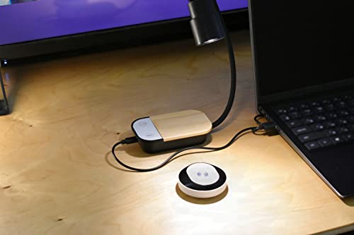 Cool Light Shop Multi-Functional Led Wall And Desk Lamp, Remote Control Sets Color, Adjustable Focus. Black Housing With Walnut Finish. 14 X 2.5 1 In. Powers Usb Cable (Black), (Mfl01) #TOP5