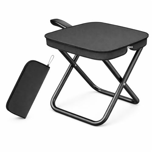Image of GCI Outdoor Folding Stool, Mini Outdoor Camping Stool, Portable Small Foldable Lightweight Hunting Seat with Zippered Carrying Bag, Folding Slacker Chairs for Fishing Travelling Picnics