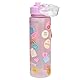 Depesche 13409 TOPModel Girl Power - Semitransparente Trinkflasche, mit Model Aufdruck, lila Flip-Top Deckel und Griff, Fassungsvermögen ca. 550 ml