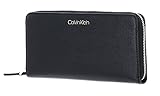 Calvin Klein Saffiano Zip Around Wallet CK Black