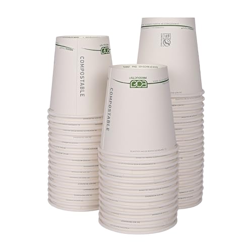 ECO PRODUCTS Compostable Disposable GreenStripe 10oz Coffee Cups, Case of 1000, White Single Wall Hot Paper Cup, Plant Based PLA Lining, Biodegradable by ECO PRODUCTS - Image 7