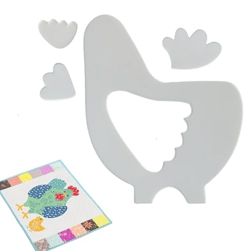 qixeuoa Gabarit de - Modèle de Poulet Débutant Facile - Kit Loisirs Créatifs Pochoir Motif pour Débutantes Coussins Déco Murale Fêtes