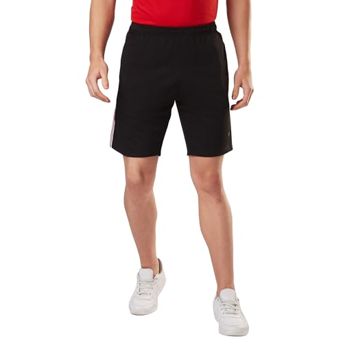 Image of Berge' Men's Instadry Dryfit Polyester Lightweight Soft Fabric Long Shorts With Secure Zipper Pockets for Casual Sports, Running, Gym, Jogging | Half Pants
