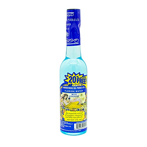 Florida Water Blue Rose Floral Cologne 5.0 Oz - One (1) Plastic Bottle