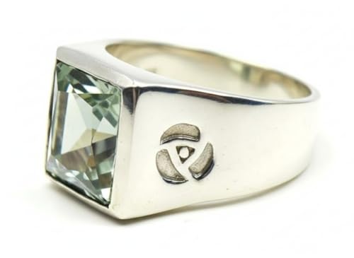 Image of Choose Your Color Mens Bold Ring 925 Sterling Silver Gemstone Wedding Engagement Statement Ring Birthstone Solitaire Jewellery Ring Sizes 4, 5, 6, 7, 8, 9, 10, 11, 12, 13,