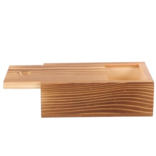 iplusmile 木製スライド蓋付き収納ボックス ジュエリー用トリンケットケース シール保管に コンパクトで軽量 おしゃれな長方形木箱