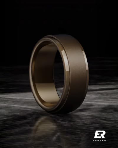 Image of Egnaro Men's Silicone Wedding Rings: Classic Black Step Edge Rubber band 10mm Wide 2.5mm Thick- Hypoallergenic for Gym /Outdoor /Gift(1 /4 /7 Variety Pack with Half Size)