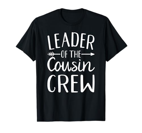 Leader of the Cousin Crew T-Shirt - Classic Fit, Crew Neck, Short Sleeve, Black