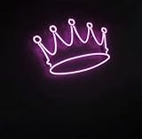 Purple Imperial Crown (Various sizes) CUSTOM Design Decorated Acrylic Panel Handmade Man Cave Neon Sign Light Handmade LED Neon Tubing Signs