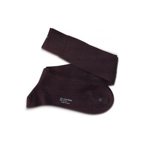 Calcetines de cachemira y seda marrón para hombre Cover