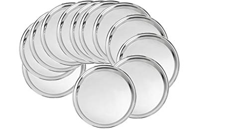 Kitchen Pro Stainless Steel Dinner Plates Set of 12 Pcs Kitchen Pro Stainless Steel Dinner Plates Set of 12 Pcs