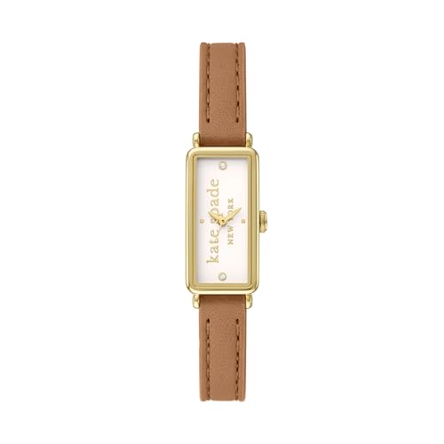 kate spade new york レディース ROSEDALE 三針 ゴールドトーン ステンレススチールウォッチ、KSW1842