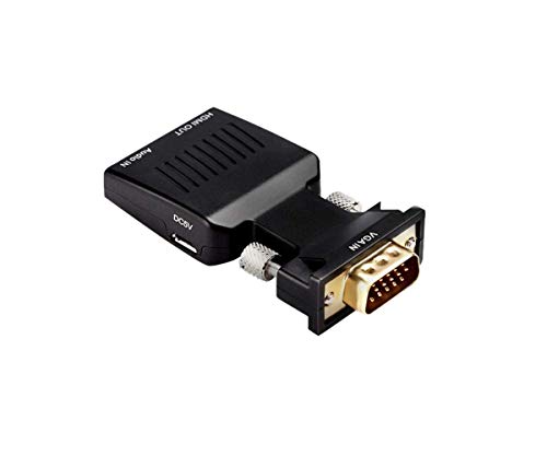 M MIMMU VGA to HDMI Converter Adapter 1080P (Male to Female) for Computer, Desktop, Laptop, PC, Monitor, Projector