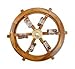 Bhartiya Handicrafts Nautical Ship Wheel for Wall Decor Rustic Wooden Pirate Boat Steering Wheel with Brass Hub – Handmade Captain’s Wheel for Nautical, Beach & Coastal Décor (18 Inch)