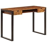 Grand espace de travail et espace de rangement Ce bureau offre une surface de travail spacieuse avec ses dimensions de 110 x 55 x 78 cm (L x l x H). Les 2 tiroirs intégrés et un plateau de clavier pratique assurent un rangement ordonné des fichiers et des fournitures de bureau, idéal pour votre bureau ou votre maison.